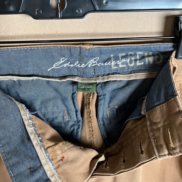 Eddie Bauer Wide lampasse type side seam Relaxed Tapered Leg Khaki Size 2 - Picture 5 of 11